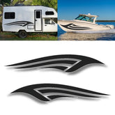 RV Camper Trailer Truck Boat Universal Accent Stripe Decals Graphics 80" - Set of 2